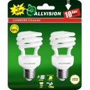 LOT 2 Ampoules Spirale E27 CFL 20W