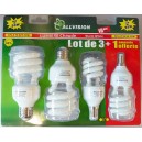 LOT 3+1 Ampoules Spirale 20W et 11W