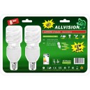 LOT 2 Ampoules Spirale E14 CFL 11W