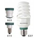 Ampoules 3 Culots Spirale E27 CFL 20 W 2700K