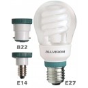 Ampoules 3 Culots Sph&egrave;re E27 CFL 13 W 2700K